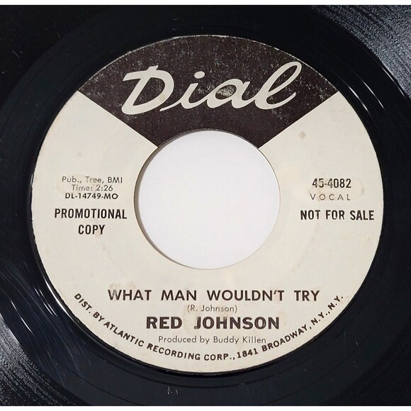 Red Johnson Cloud Over Paradise / What Man Wouldn't Try 45 RPM Dial Promo VG '68 - Picture 2 of 2